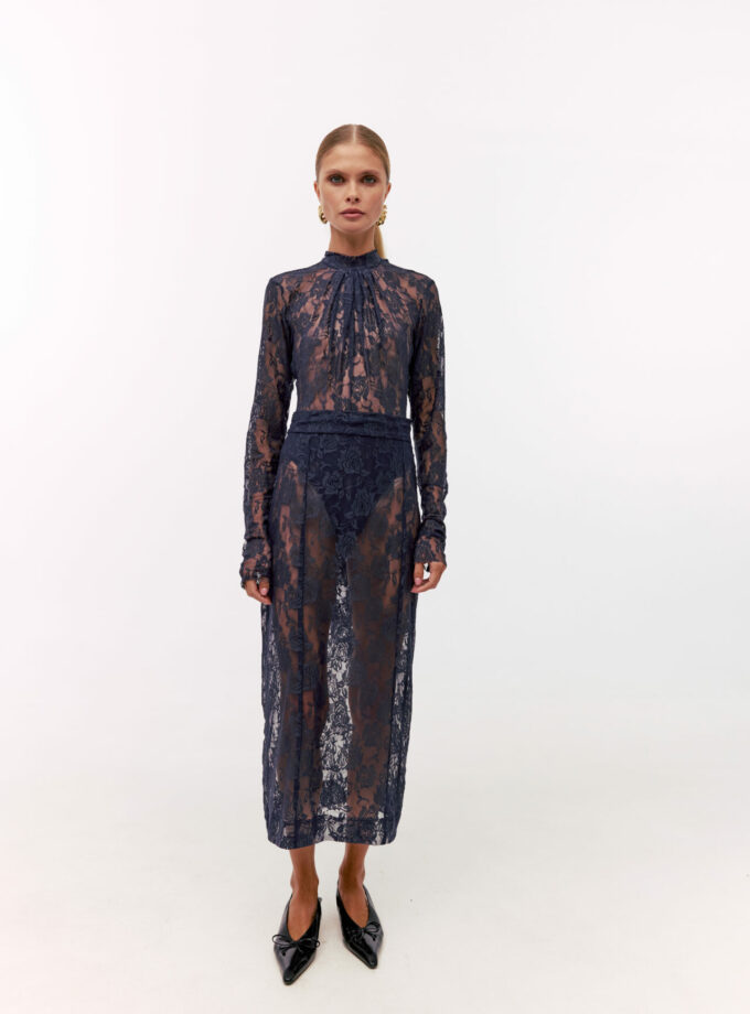 Боді MYxMY мереживоTereza темно-синій