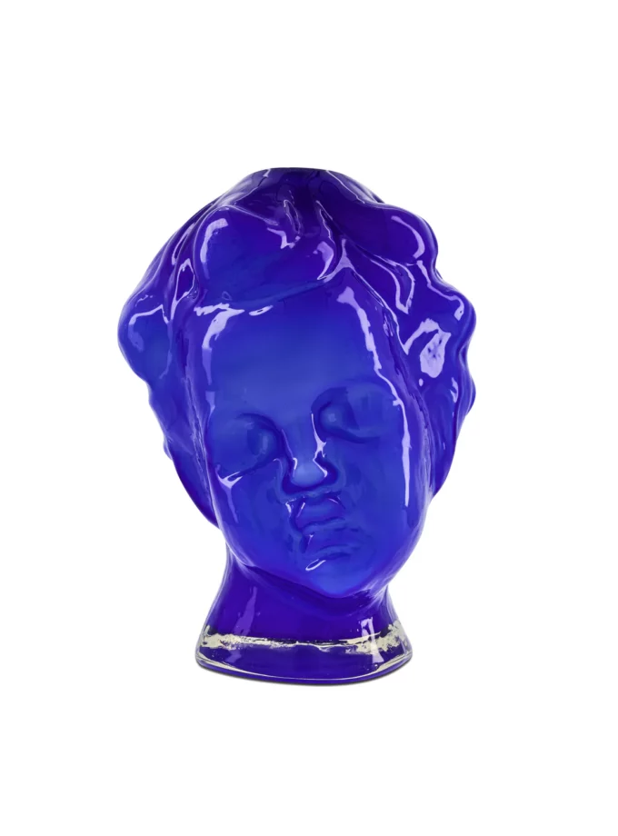 Ваза Gunia голова янгола синя