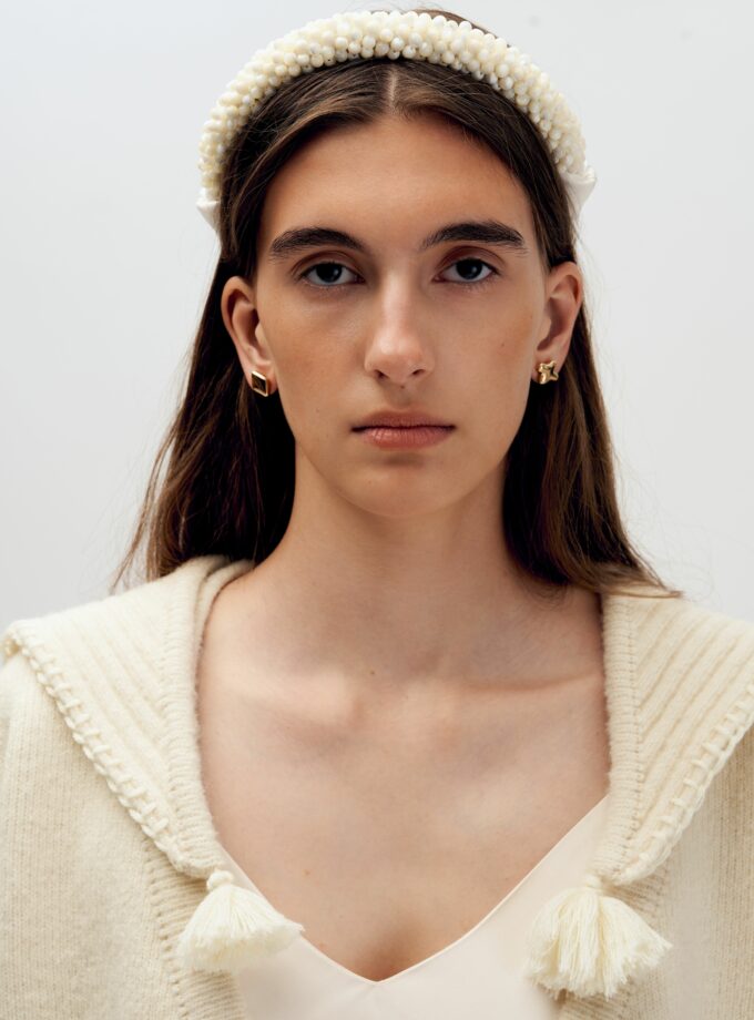 Сережки Gunia Придане позолота (ромб та хрест)