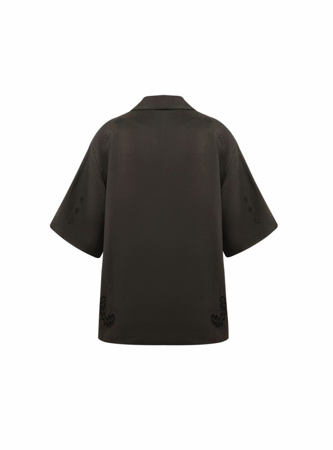 Сорочка Gunia Вишита Петра лляна чорна