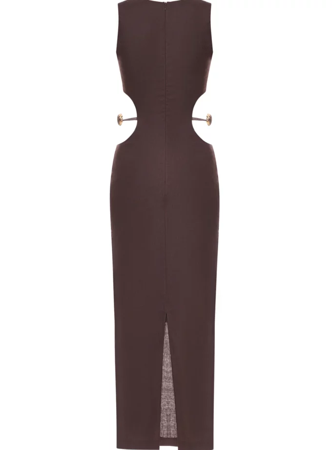 Сукня Jamemme Serena лляна коричнева