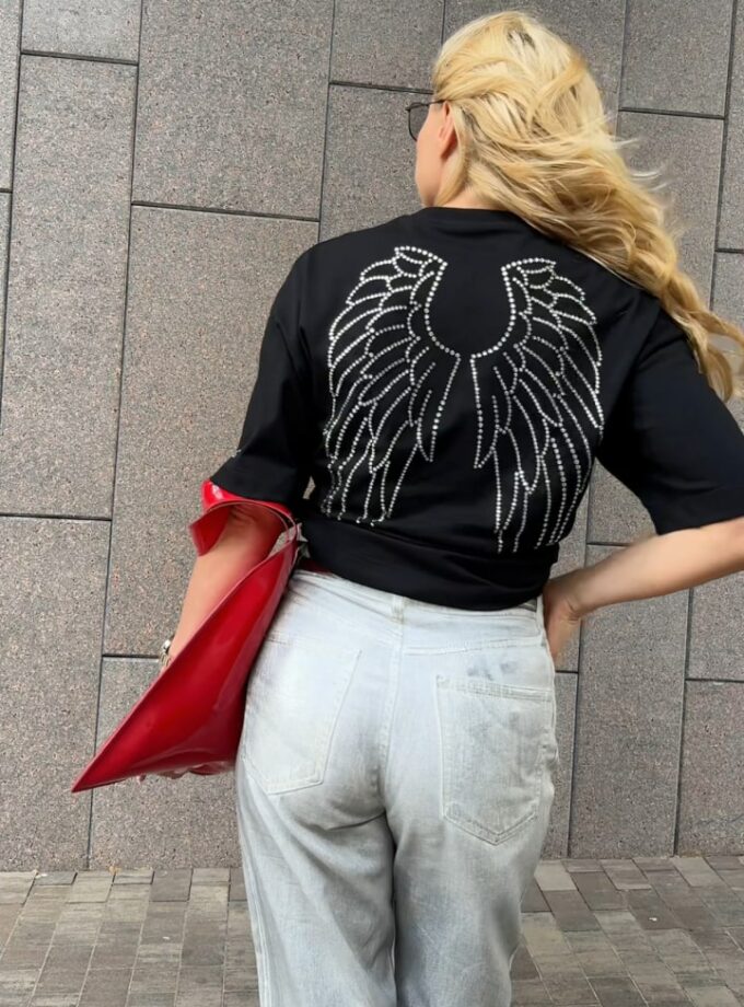 Футболка Zigzag чорна крила