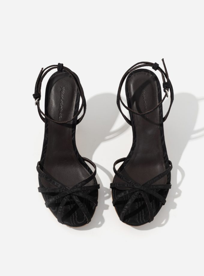 Босоніжки Kachorovska сатин чорний