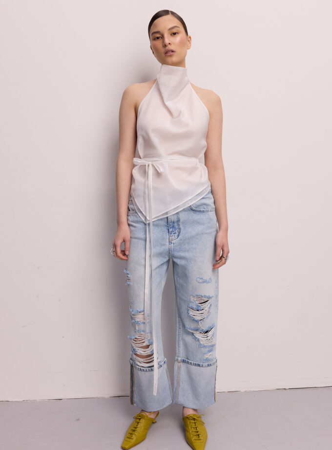 Джинси Bazhane Boyish Ripped jeans світло-блакитний