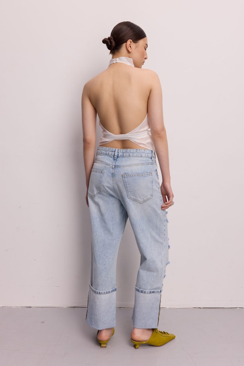 Джинси BAZHANE Boyish Ripped jeans світло-блакитний - Зображення 2