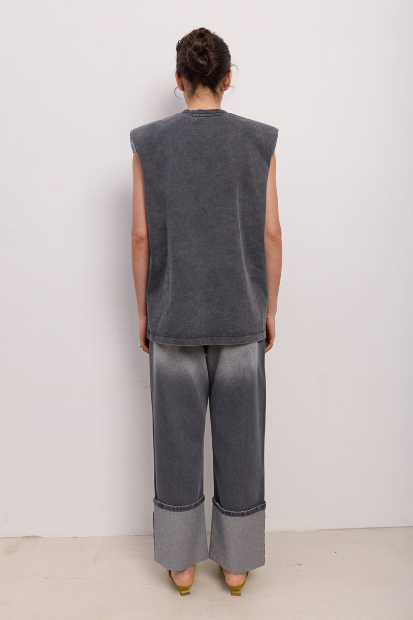 Джинси BAZHANE Boyish Ripped jeans сірий - Зображення 2