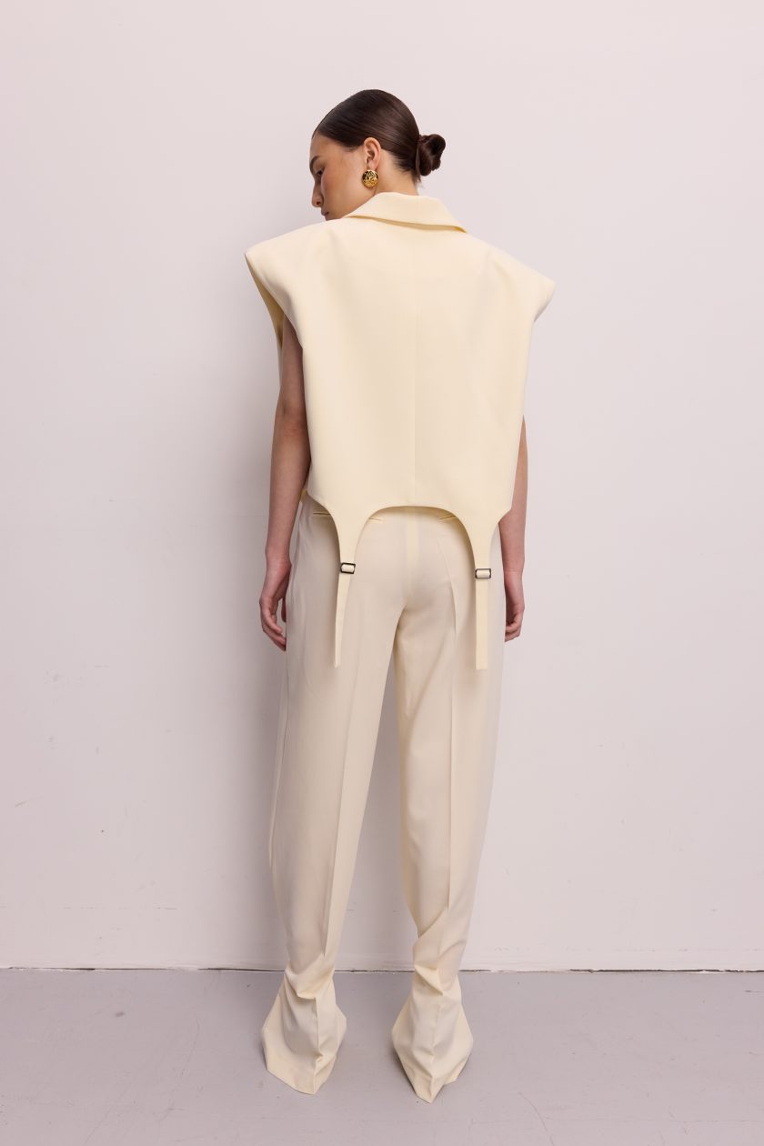 Жилет BAZHANE Garter vest вершковий - Зображення 2