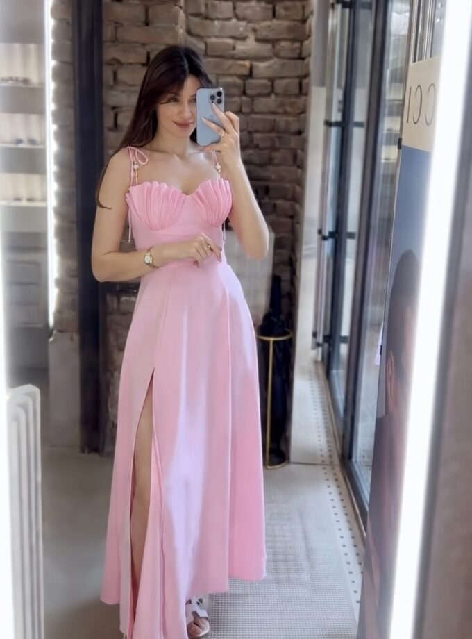 Сукня bustier_brand Pearl рожева