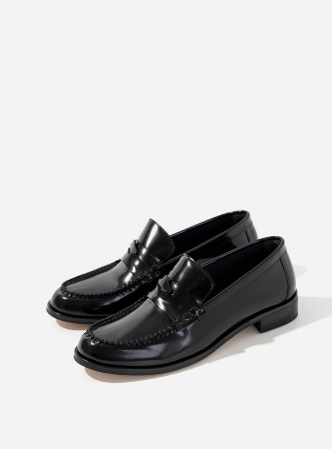 Лофери Kachorovska  DUCKY чорні з блиском