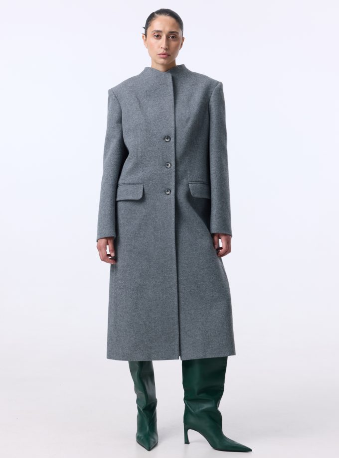 Пальто Bazhane Structured coat сірий
