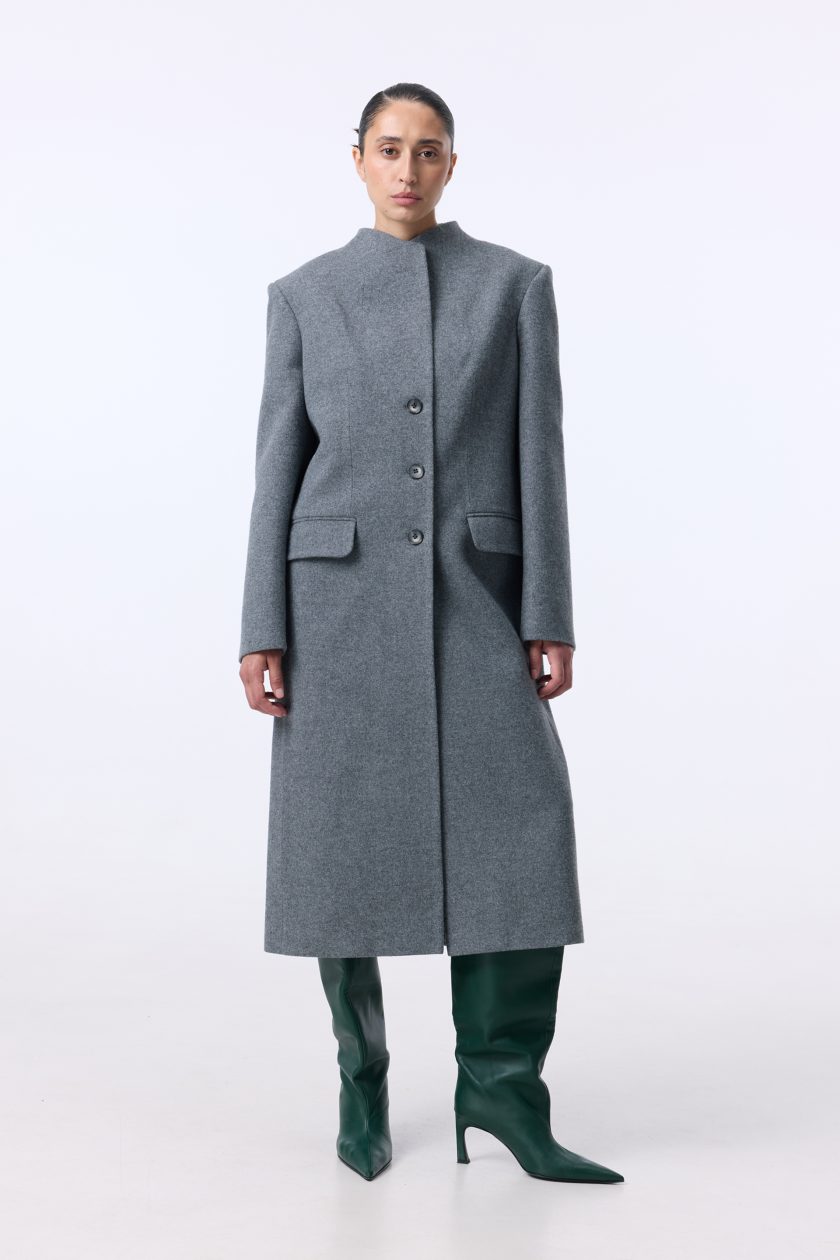 Пальто Bazhane Structured coat сірий