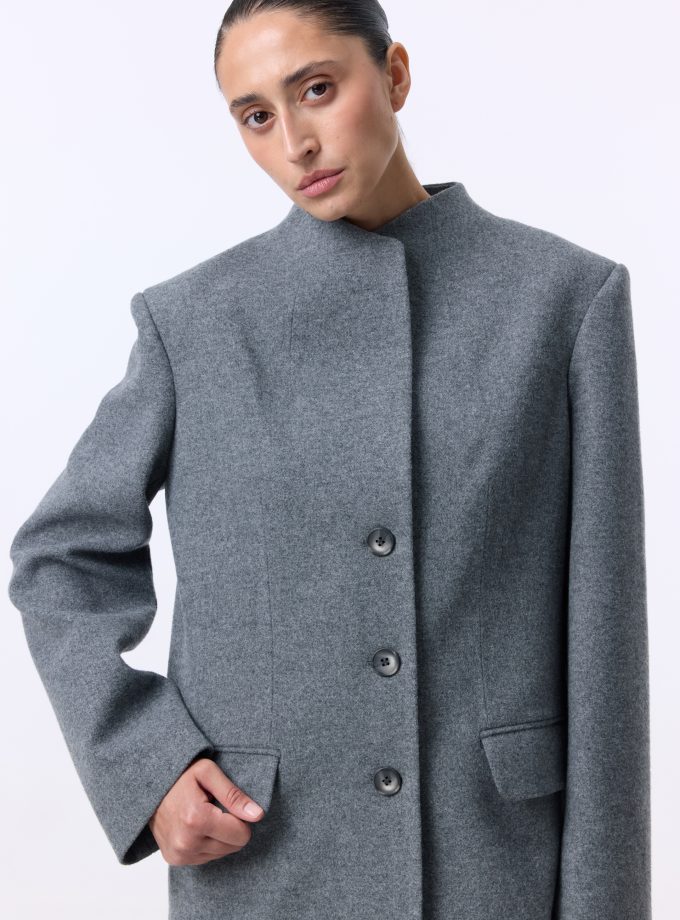 Пальто Bazhane Structured coat сірий