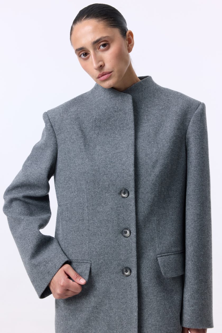 Пальто Bazhane Structured coat сірий - Зображення 3