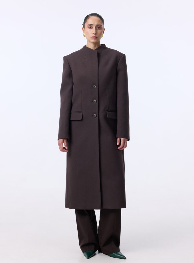 Пальто Bazhane Structured coat шоколадний