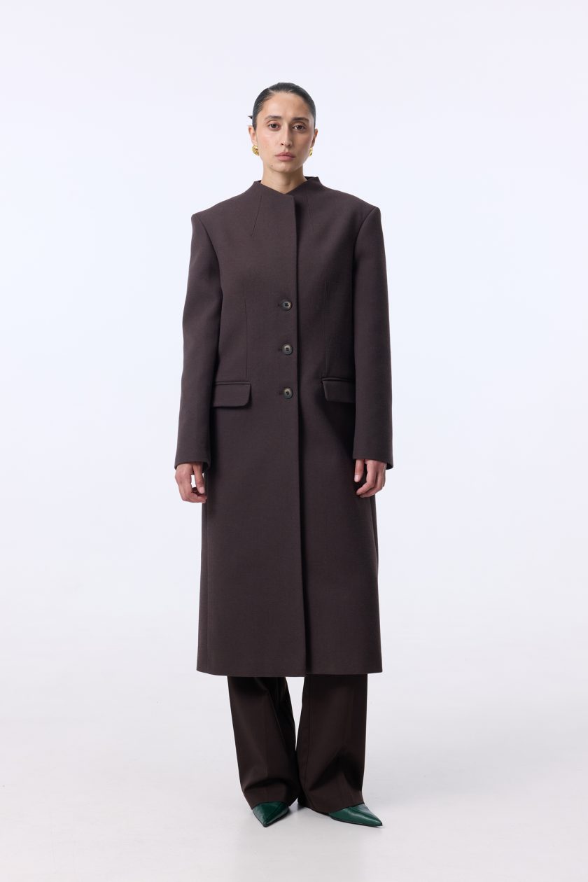 Пальто Bazhane Structured coat шоколадний