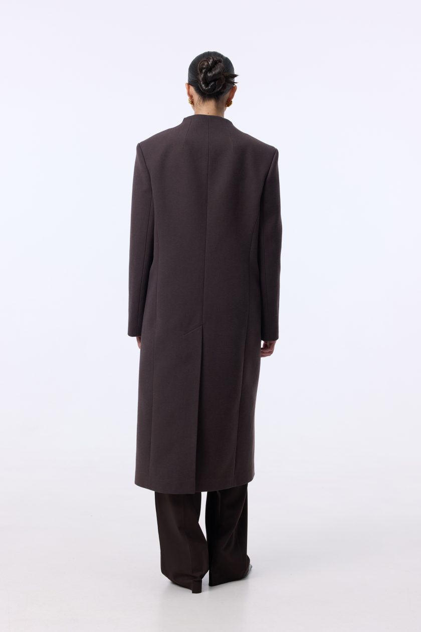 Пальто Bazhane Structured coat шоколадний - Зображення 2