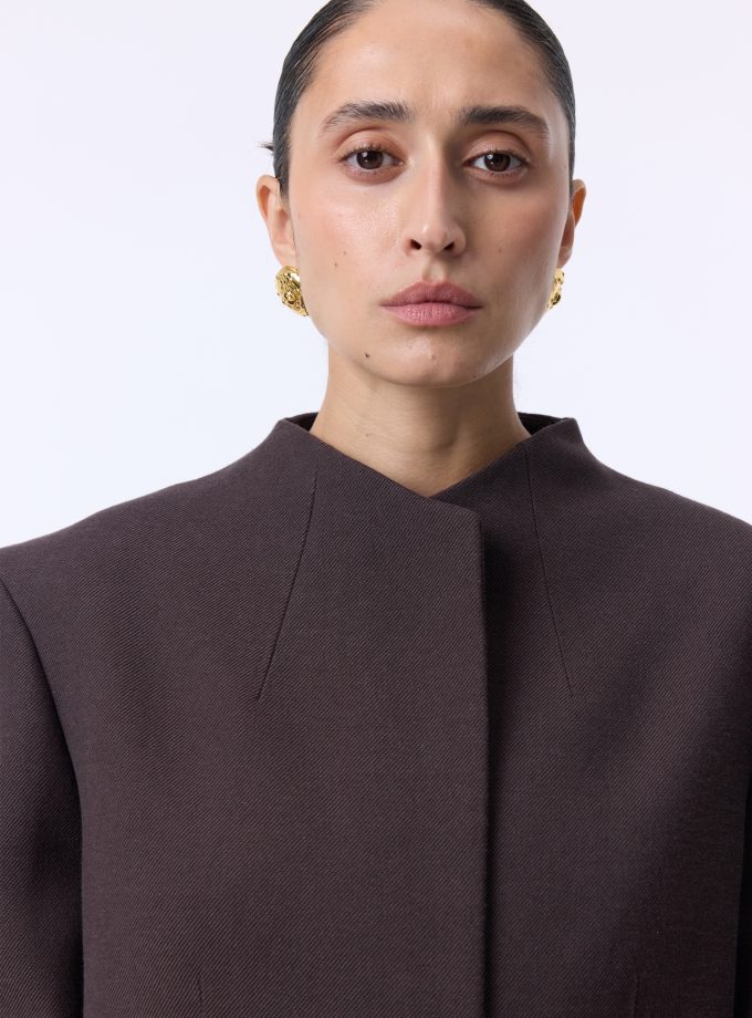 Пальто Bazhane Structured coat шоколадний