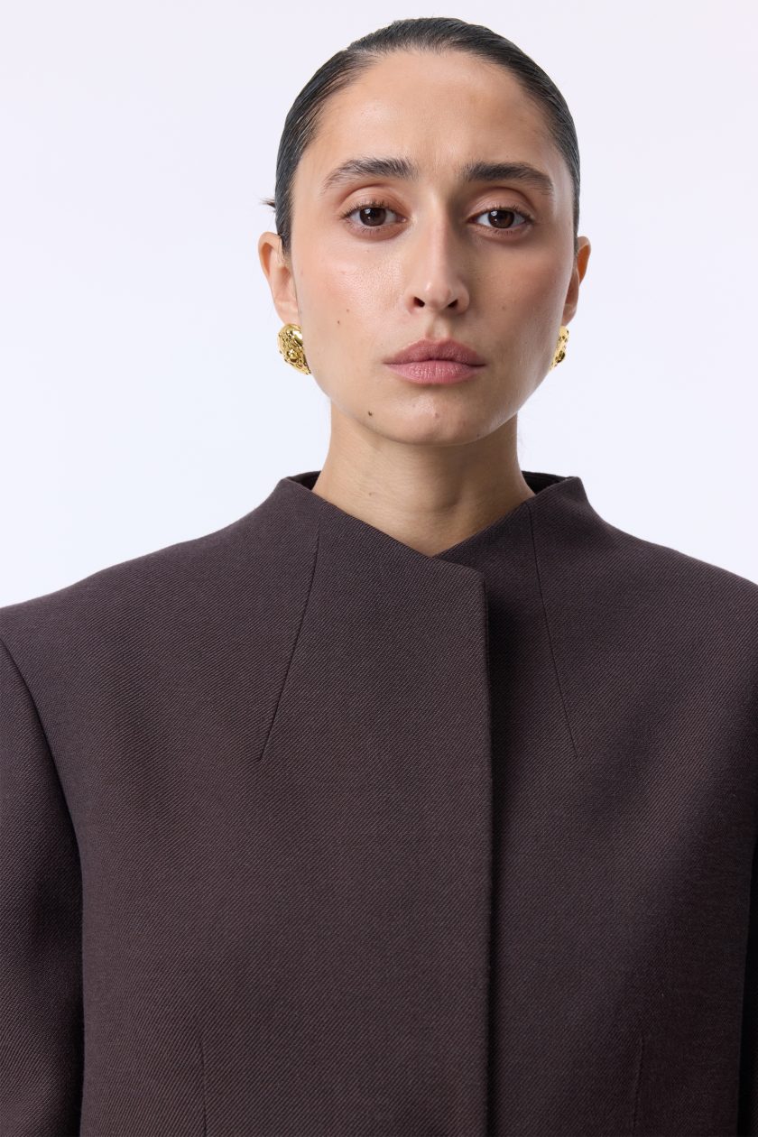 Пальто Bazhane Structured coat шоколадний - Зображення 3