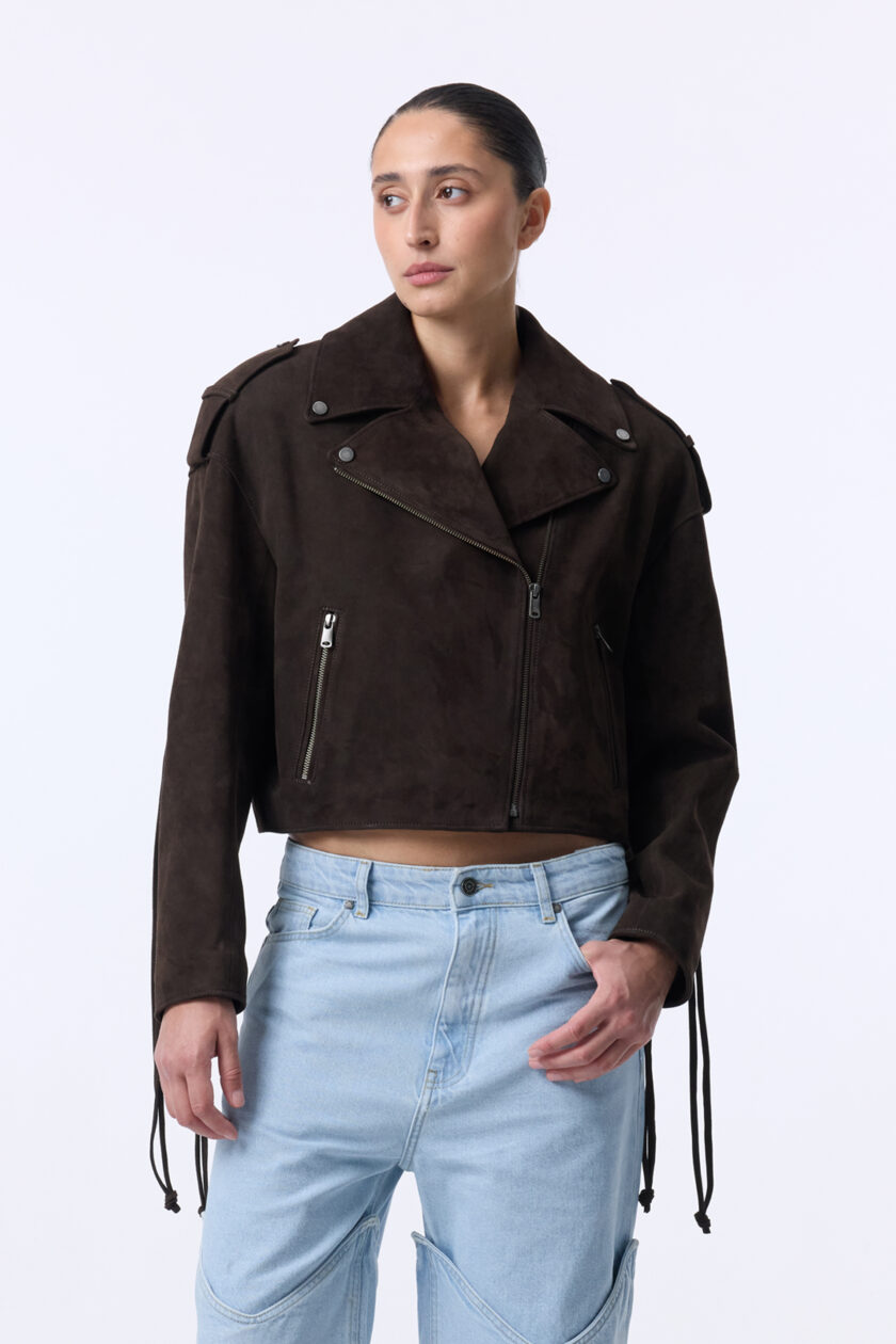 Куртка Bazhane шкіряна Hitch leather jacket шоколадний - Зображення 3