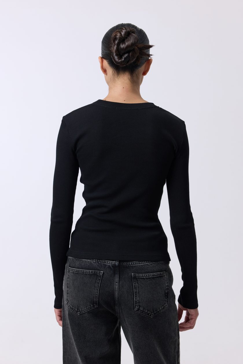 Лонгслів Bazhane longsleeve чорний - Зображення 2