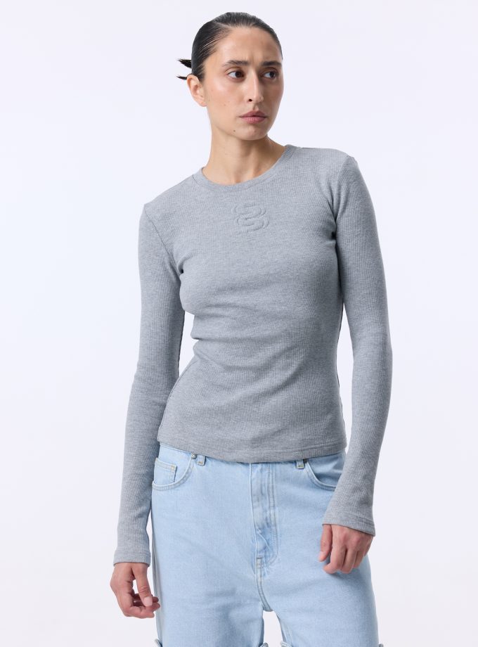 Лонгслів Bazhane longsleeve світло-сірий