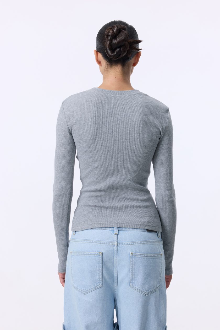 Лонгслів Bazhane longsleeve світло-сірий - Зображення 3