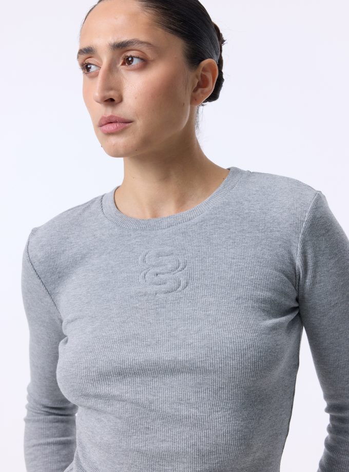 Лонгслів Bazhane longsleeve світло-сірий