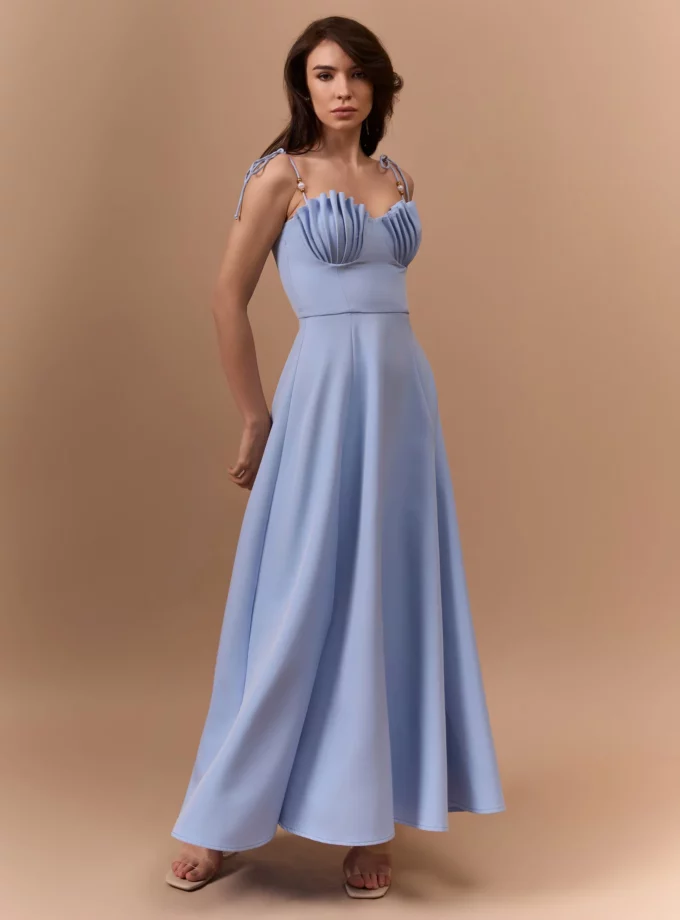 Сукня bustier_brand Pearl блакитна