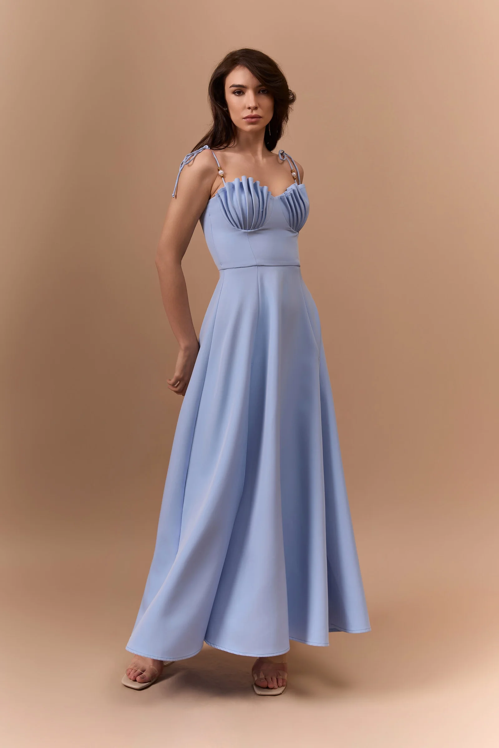 Сукня bustier_brand Pearl блакитна