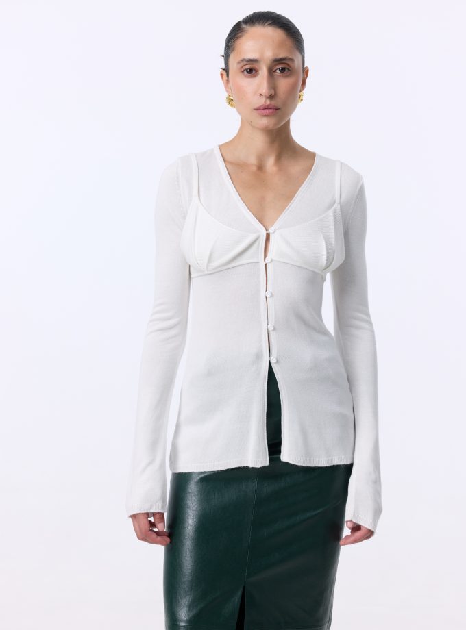 Кардиган Bazhane Lush cardigan молочний