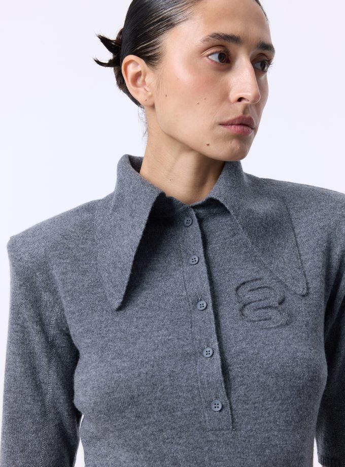 Поло Bazhane Cardinal polo з коротким рукавом сірий