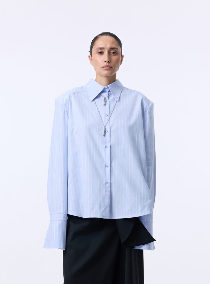 Сорочка Bazhane Stirdy shirt блакитний у смужку