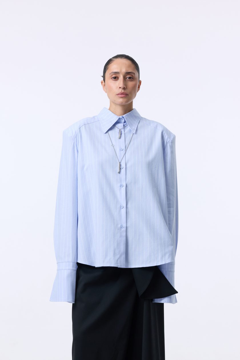 Сорочка Bazhane Stirdy shirt блакитний у смужку