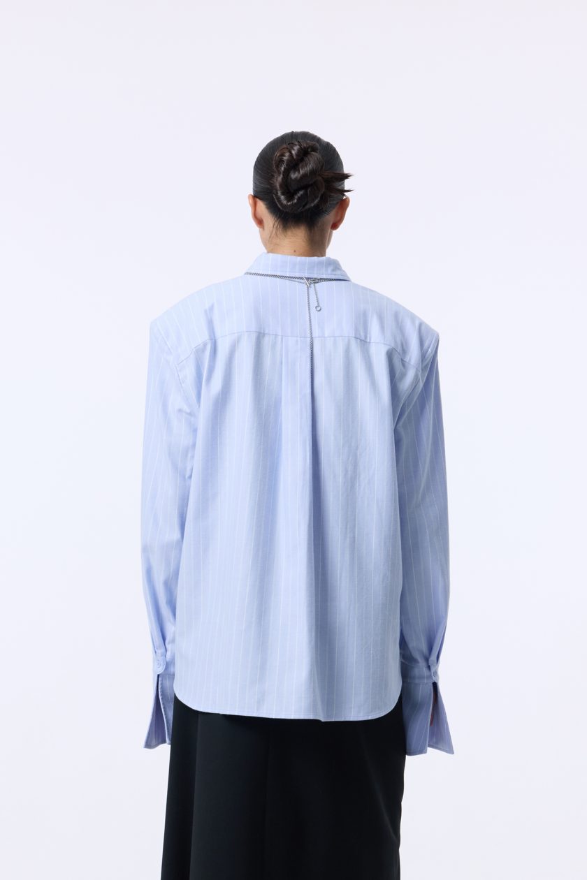Сорочка Bazhane Stirdy shirt блакитний у смужку - Зображення 3