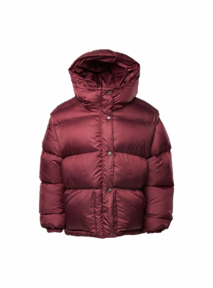 Пуховик Marymax трансформер на затяжці бордовий