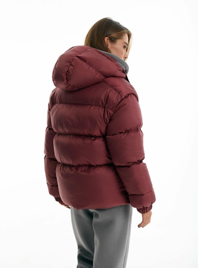 Пуховик Marymax трансформер на затяжці бордовий
