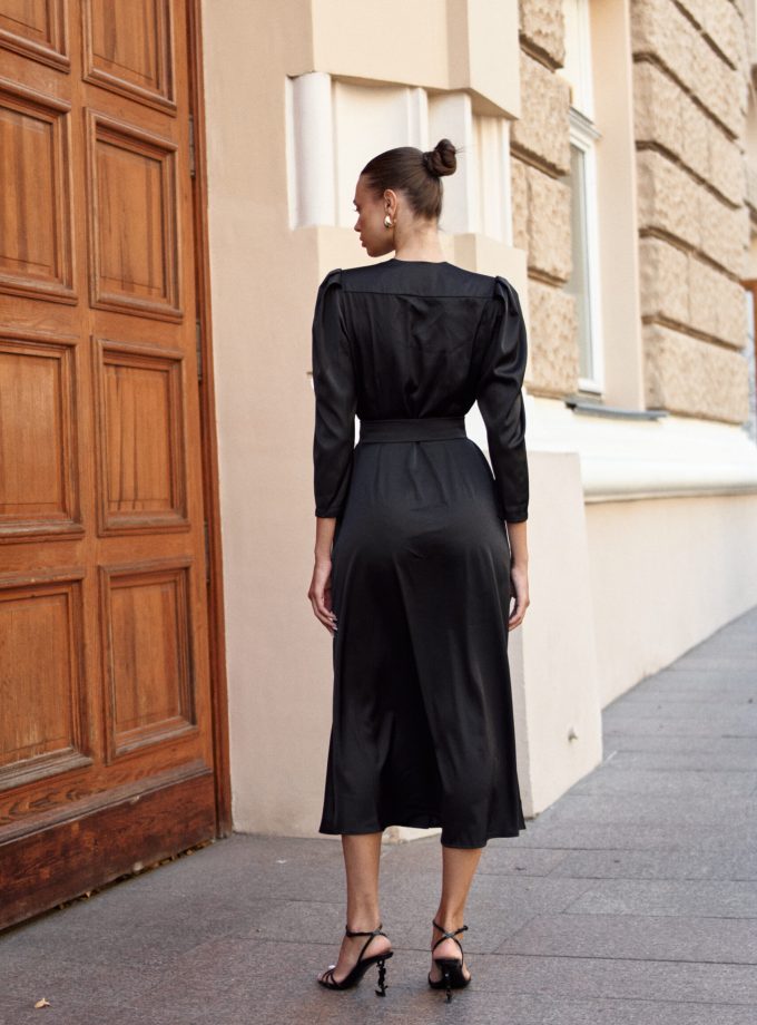 Сукня Colette Angeline атласна чорна