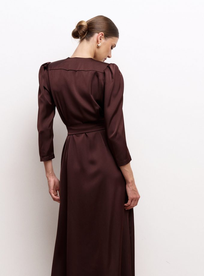 Сукня Colette Angeline атласна шоколад