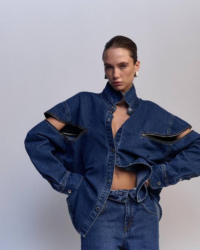 Сорочка Aisenberg denim Zip синя