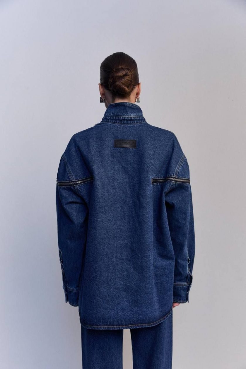 Сорочка Aisenberg denim Zip синя - Зображення 3