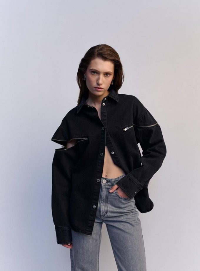 Сорочка Aisenberg denim Zip чорна