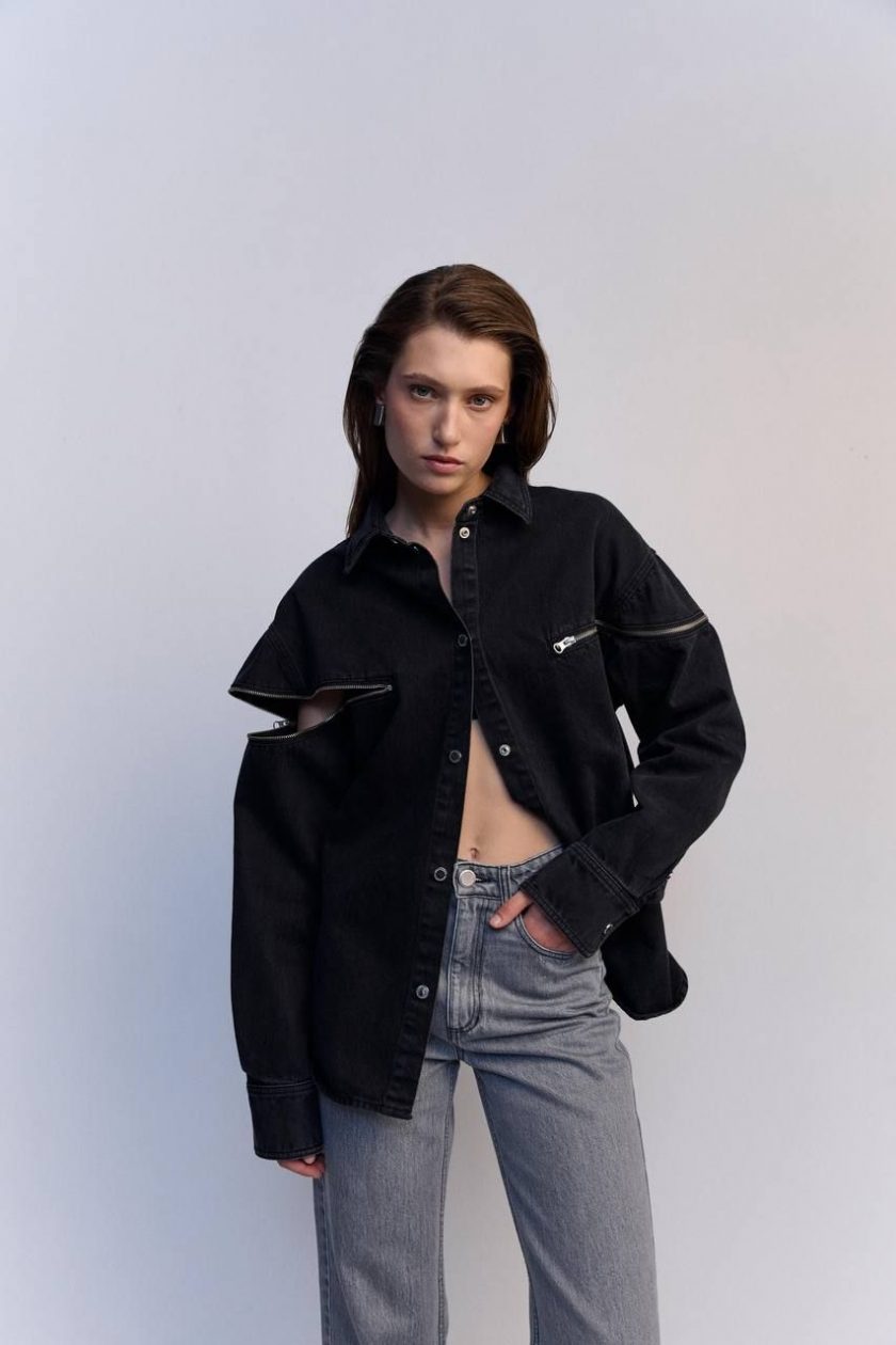 Сорочка Aisenberg denim Zip чорна