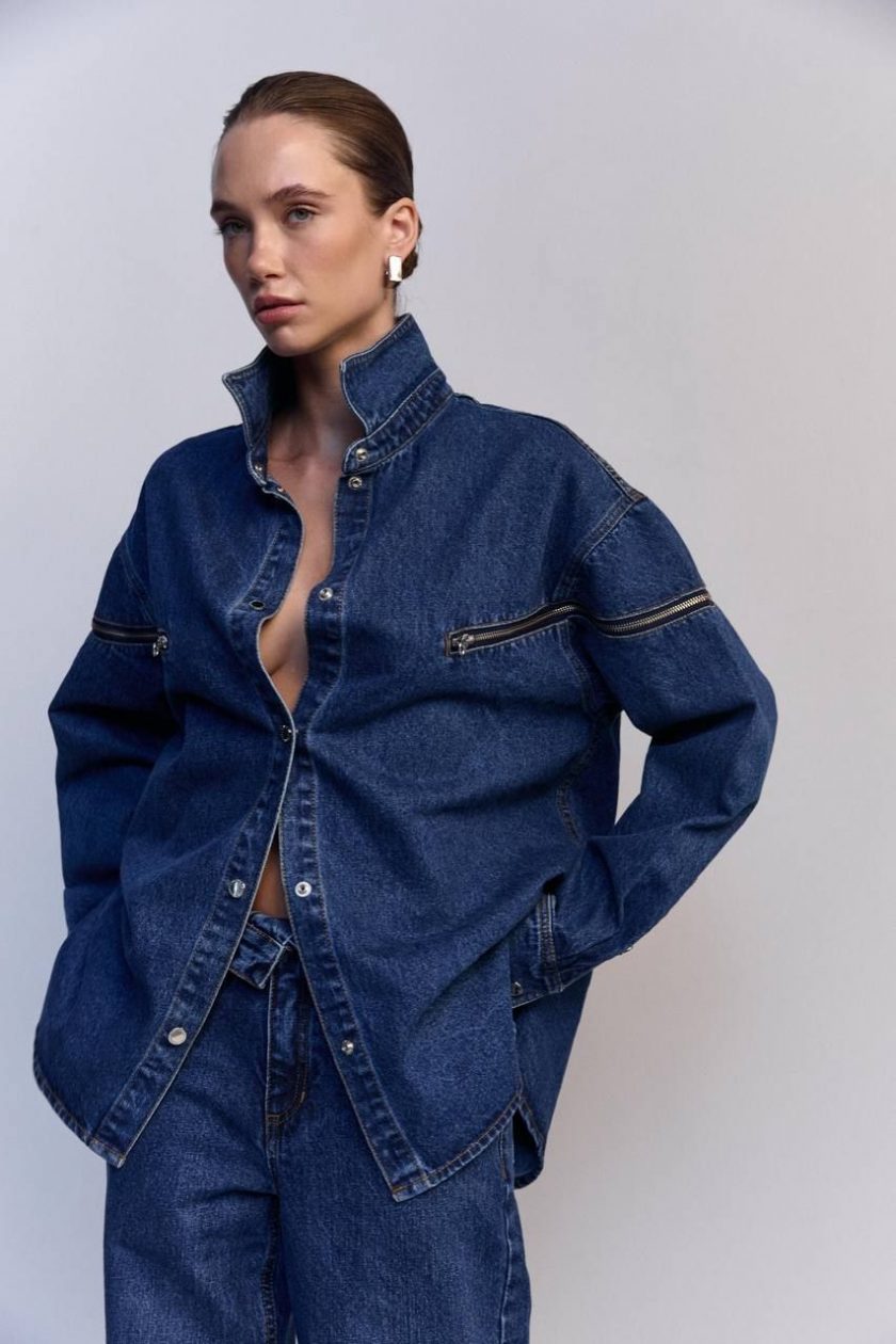 Сорочка Aisenberg denim Zip синя - Зображення 2