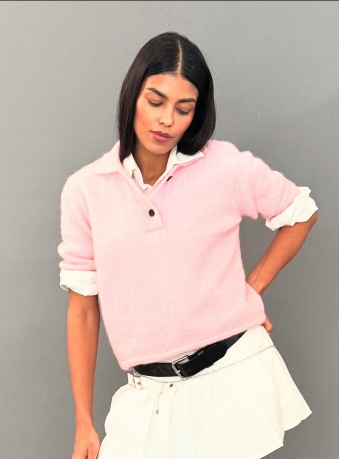 Поло Keenly на ґудзиках Рожевий колір