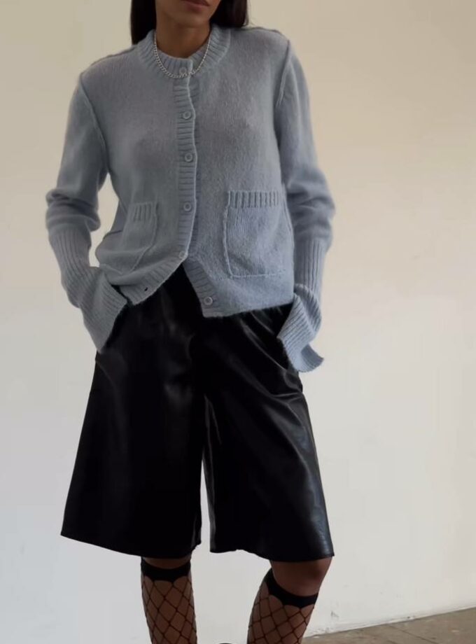 Кардиган Keenly з карманами блакитний Кід мохер