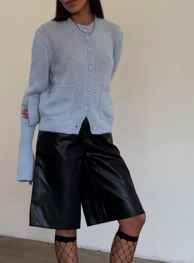 Кардиган Keenly з карманами блакитний Кід мохер