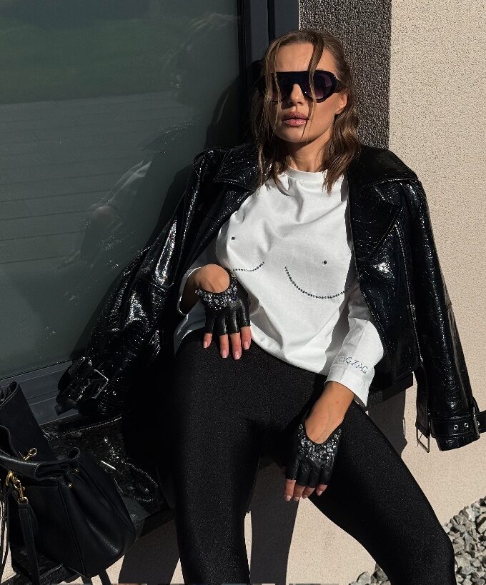 Лонг Zigzag бюст молочний