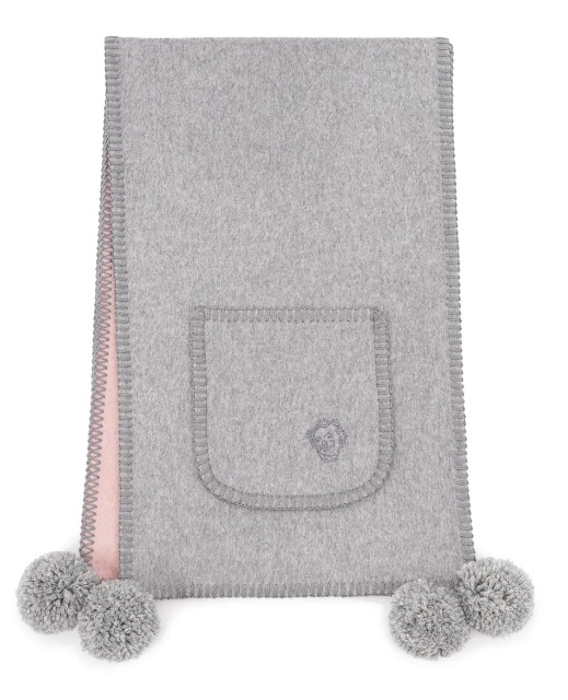 Шарф Gunia кашеміровий сіро-рожевий