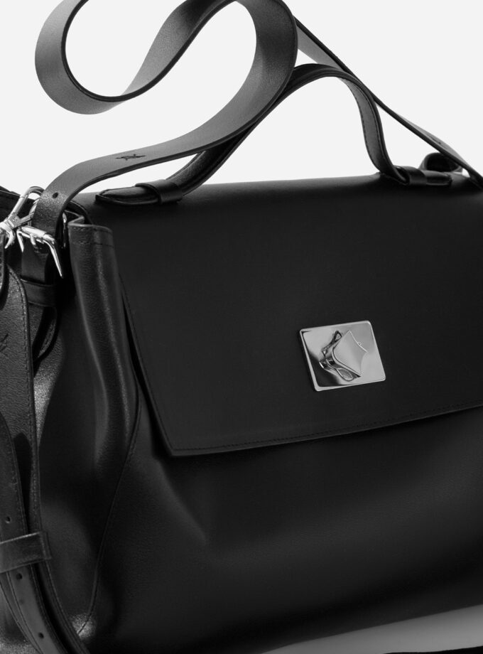 Сумка Kachorovska Ernestina Bag шкіра чорна/срібло