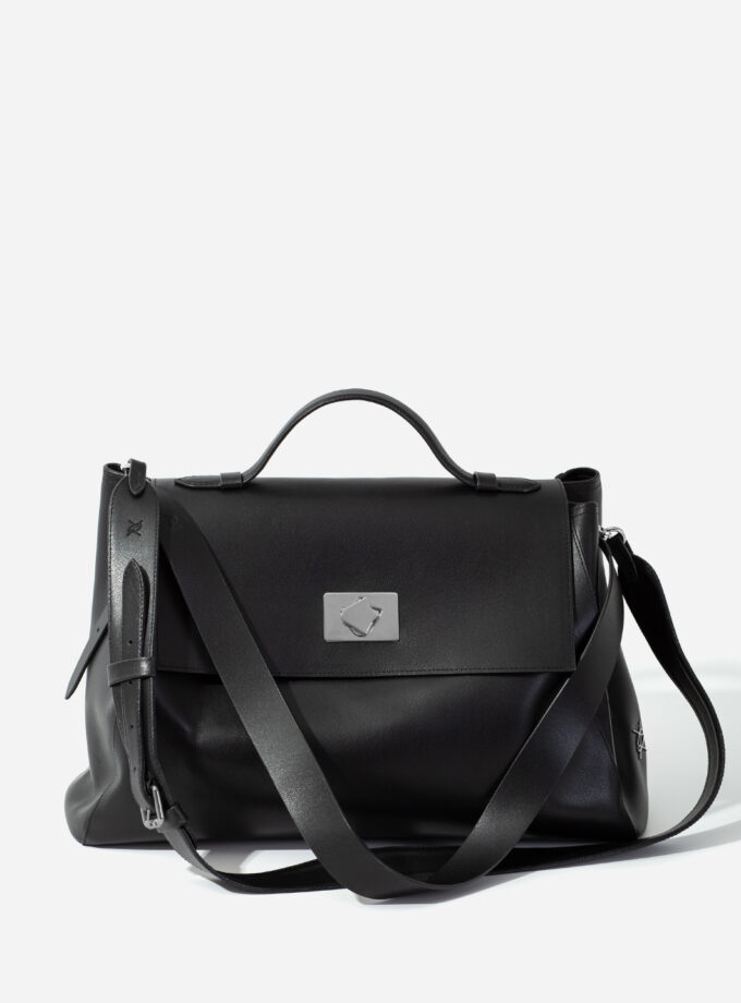 Сумка Kachorovska Ernestina Bag шкіра чорна/срібло